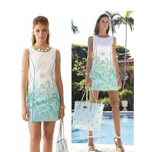 Lilly Pulitzer Carlow Resort White Palm Party Print Shift Dress - Size 2